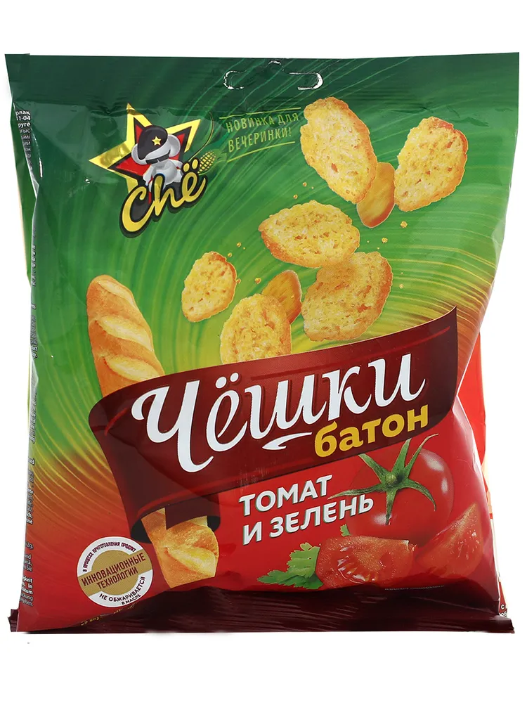 Сухарики Чёшки батон пшеничный со вкусом томат и зелень, 60 г