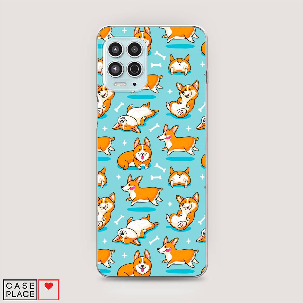 

Чехол Awog на Motorola Moto G100 "Веселые корги", Разноцветный, 241650-2