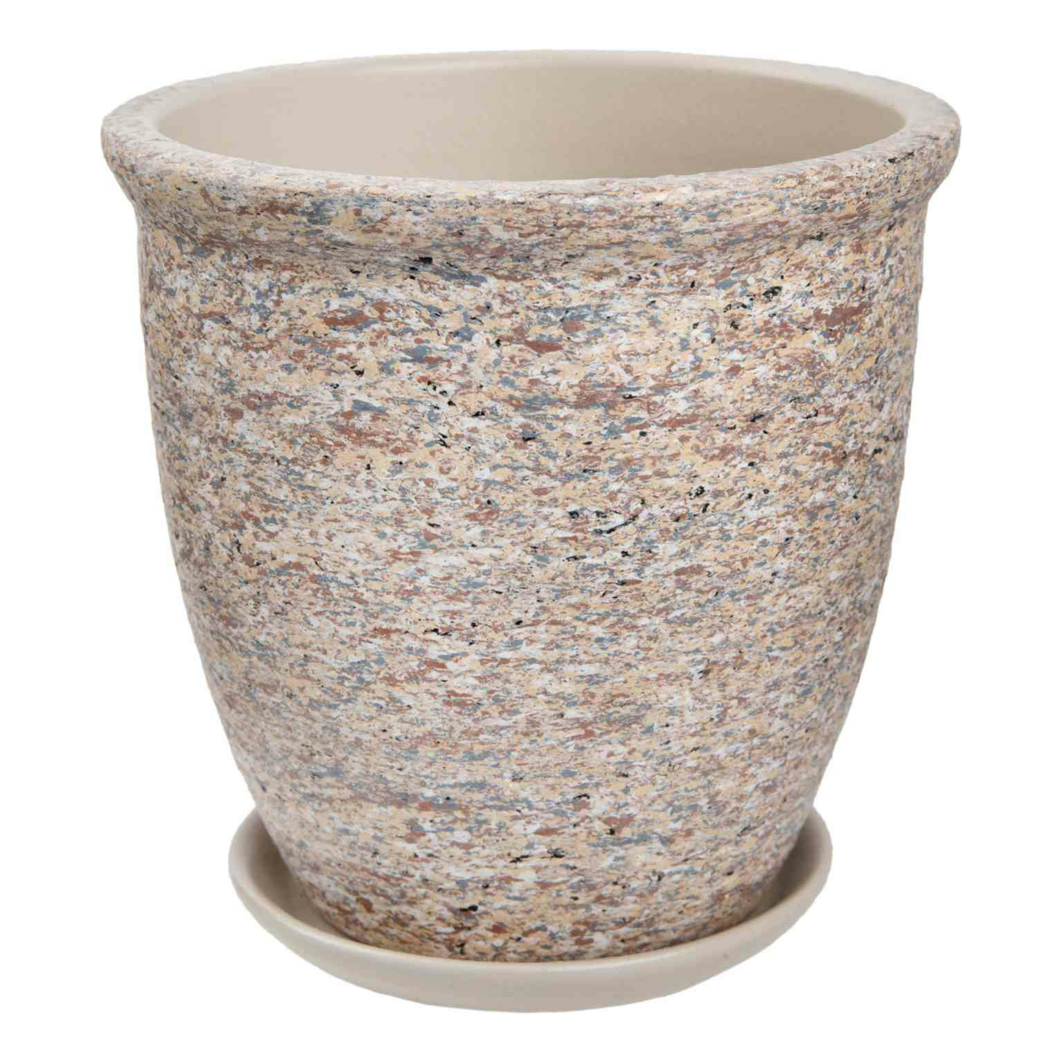 

Цветочный горшок Готика с поддоном 3 л 1 шт. лунный камень, Бежевый, Готика