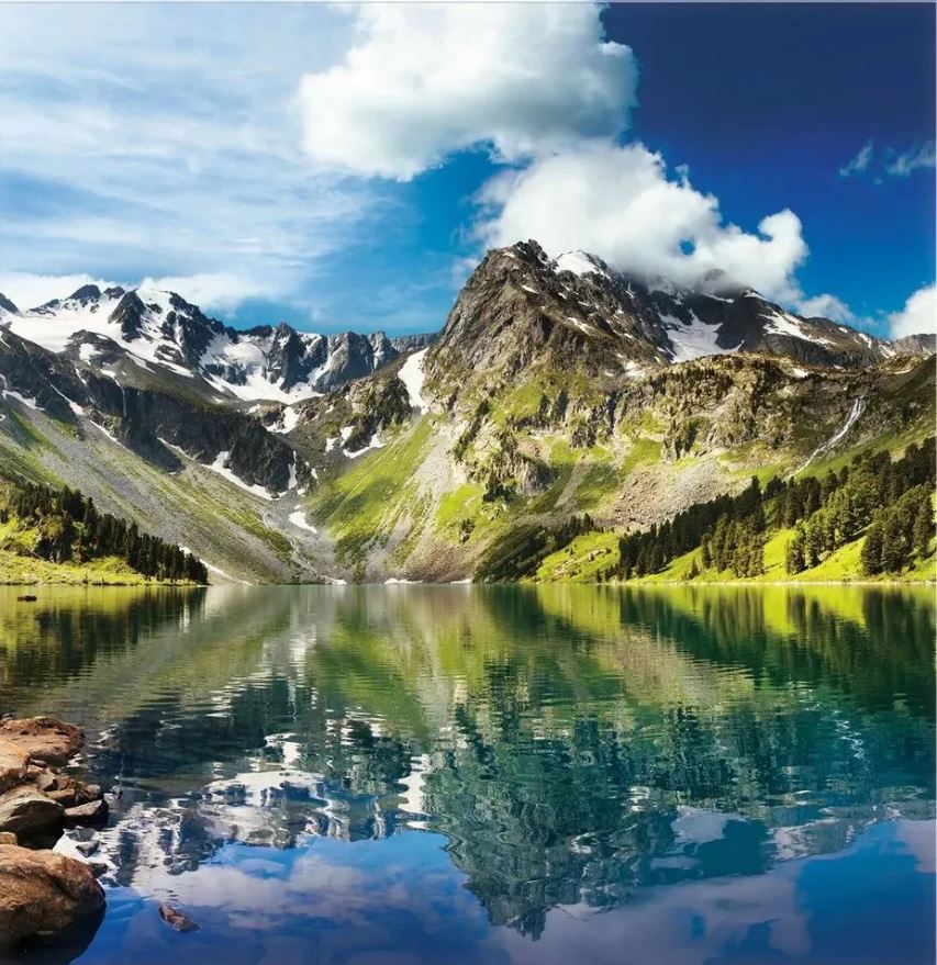 Фотообои бумажные VOSTORG Голубые озера 196*201