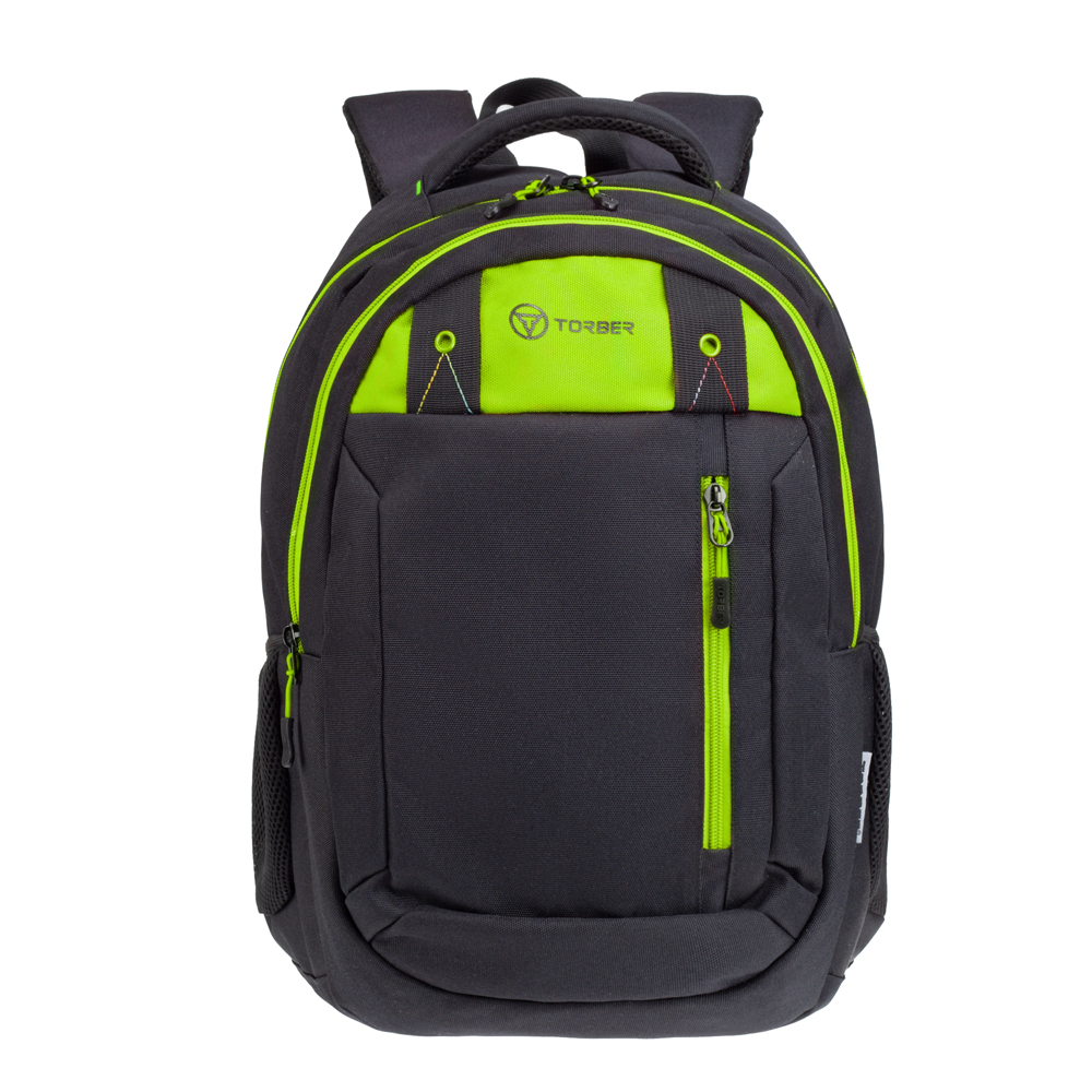 Школьный рюкзак Torber CLASS X зеленый T5220-22-BLK-GRN