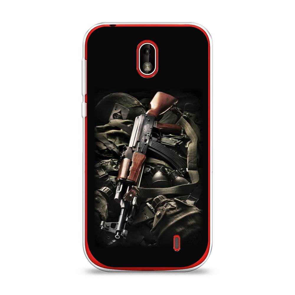 

Чехол Awog на Nokia 1 / Нокиа 1 "Автомат", Черный;коричневый;серый, 121250-5