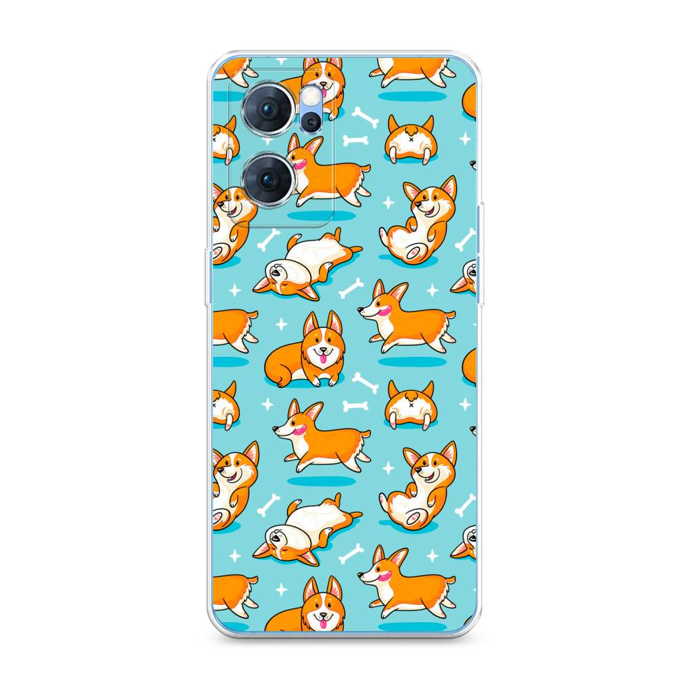 

Чехол Awog на Oppo Reno 7 5G "Веселые корги", Разноцветный, 258150-2