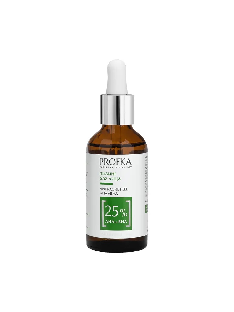 Пилинг для лица Profka Anti-Acne AHA и BHA 25%, 50 мл profka тоник для лица anti acne toner с пребиотиками и биофлавоноидами