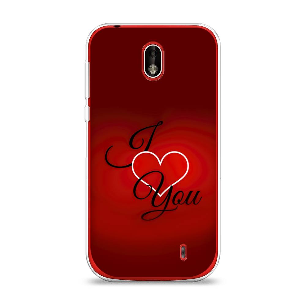

Чехол Awog на Nokia 1 / Нокиа 1 "I love you 3", Красный;черный, 121250-6