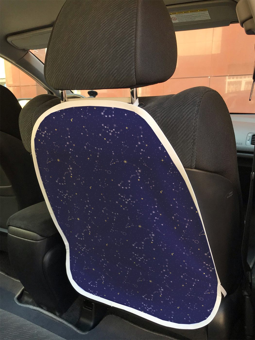 фото Защитная накидка joyarty "звездное небо и созвездия"на спинку автомобильного сидения,45х62