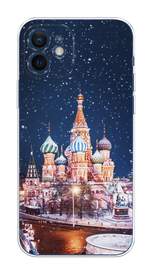 

Чехол на Apple iPhone 12 Mini "Москва 1", Коричневый;синий;белый, 12650-1