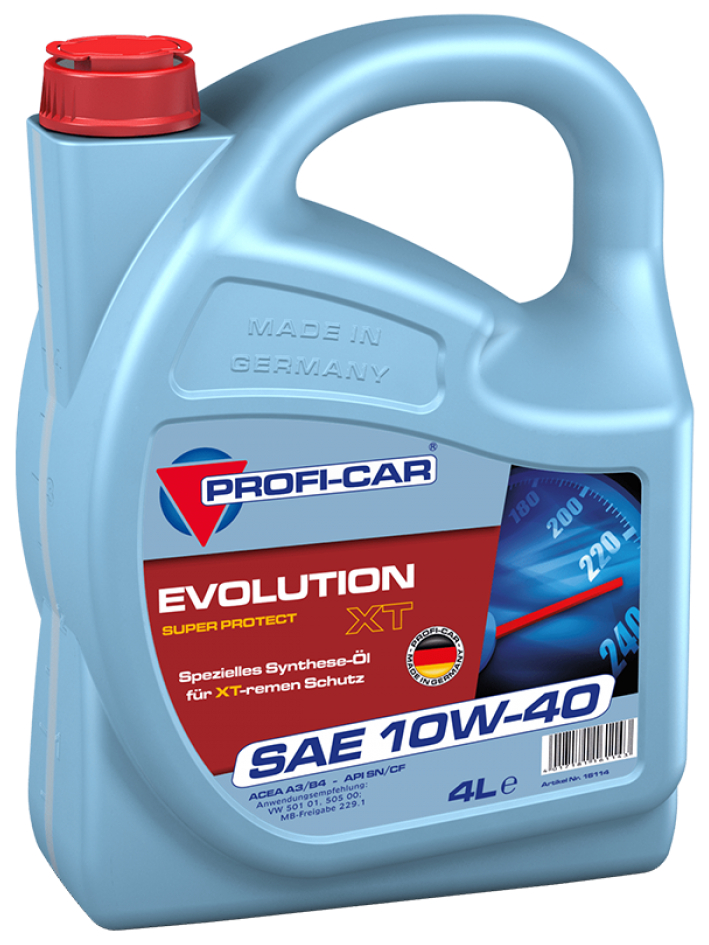 Моторное масло Profi-car Prof Evolution Xt Sae 10W40 Api: Sl/Cf Acea: A3 B3 4л