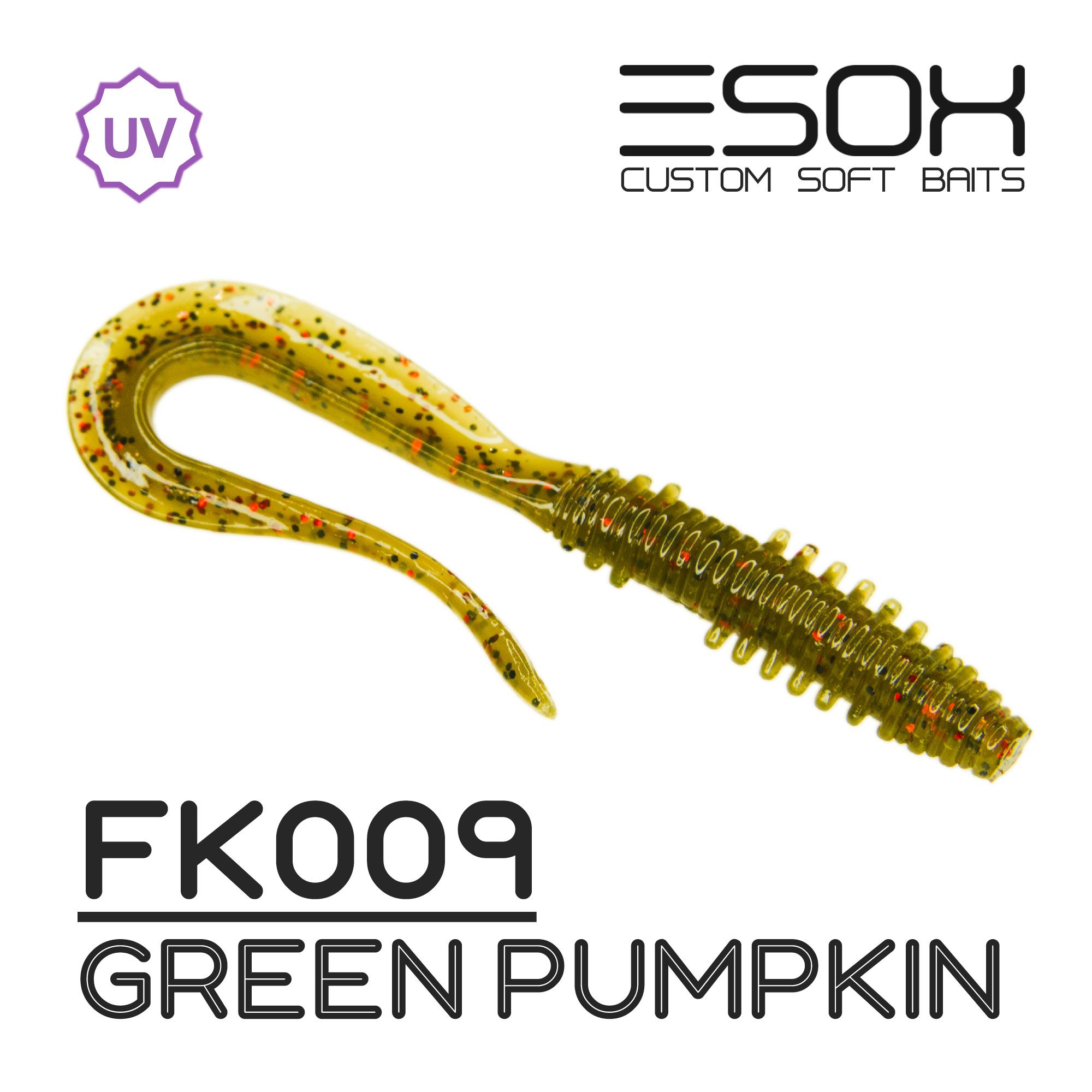 

Силиконовая приманка Esox Fast Wag 76 мм цвет FK009 Green Pumpkin 7 шт, Fast Wag