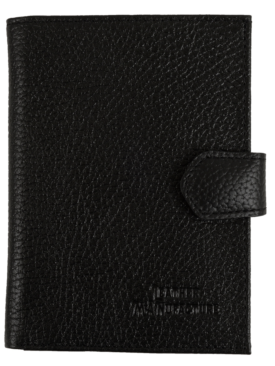 

Обложка для автодокументов унисекс Leather Manufacture 142022 черная, 142022