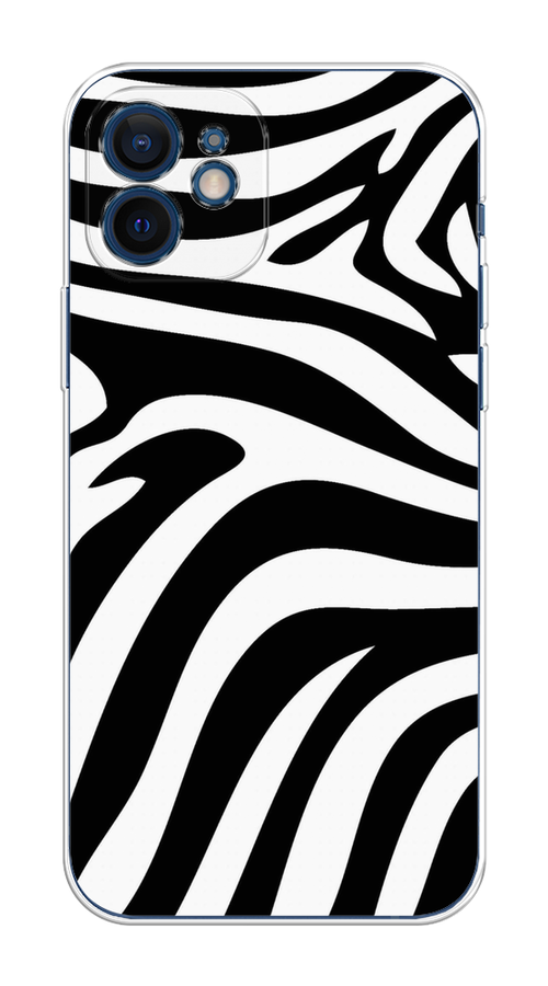 

Чехол на Apple iPhone 12 Mini "Полоски зебры", Черный;белый;бежевый, 12650-1