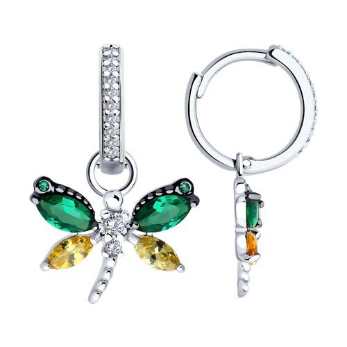 

Серьги из серебра TEO MAORI 894026482, фианит, 894026482