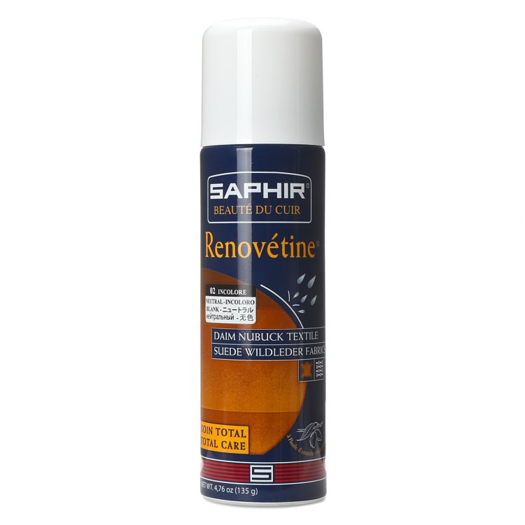 

Восстановитель цвета для обуви Saphir RENOVETINE DAIM NUBUCK SUEDE бесцветный 200 мл, RENOVETINE DAIM NUBUCK SUEDE