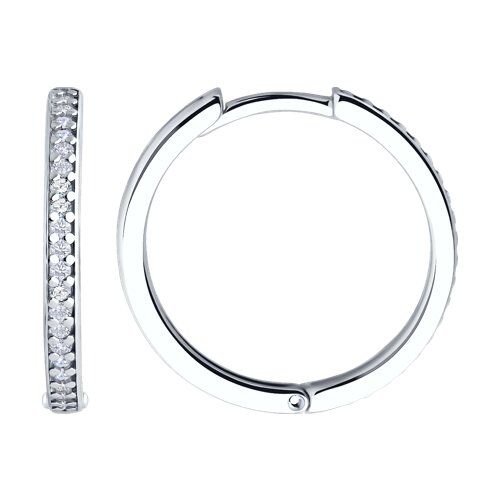 

Серьги конго из серебра TEO MAORI 894026681, фианит, 894026681