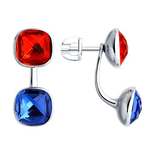 

Серьги из серебра TEO MAORI 894026734, кристалл ювелирный, 894026734