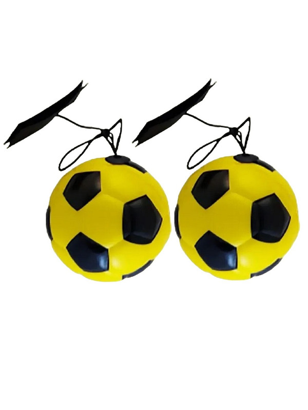 Йо-Йо COSY 2 мячика, мягких Футбольный мяч, желтый