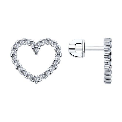 

Серьги пусеты из серебра TEO MAORI 894026760, фианит, 894026760