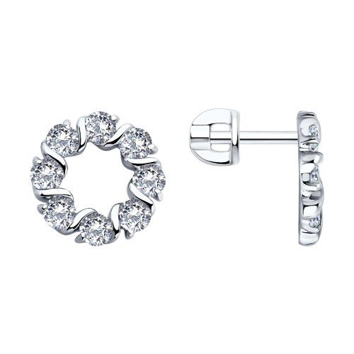 

Серьги пусеты из серебра TEO MAORI 894026783, фианит, 894026783