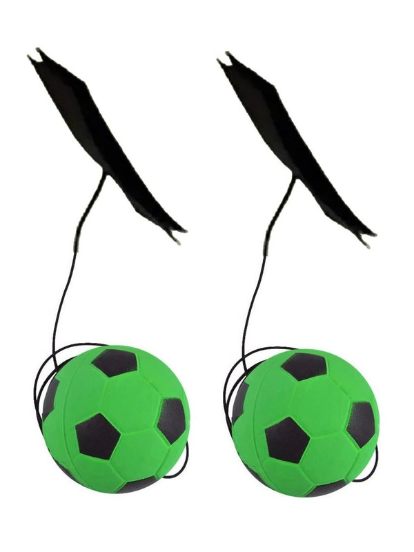 Йо-Йо COSY 2 мячика, мягких Футбольный мяч, зеленый