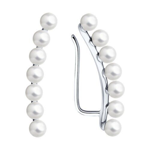 

Серьги клаймберы из серебра TEO MAORI 894026790, жемчуг культивированный, 894026790