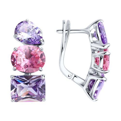 

Серьги из серебра TEO MAORI 894026802, фианит, 894026802