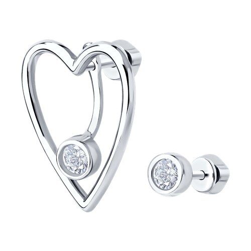 

Серьги пусеты из серебра TEO MAORI 894026821, фианит, 894026821