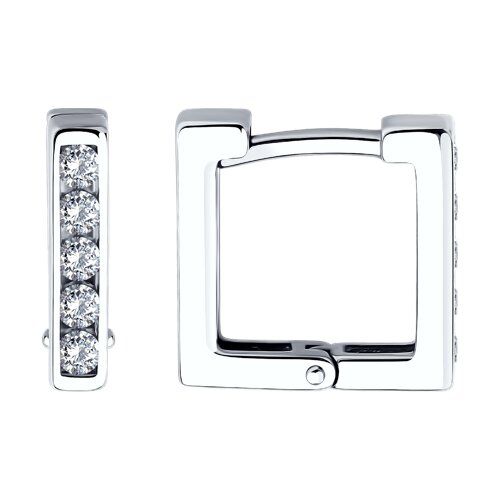 

Серьги конго из серебра TEO MAORI 894026822, фианит, 894026822