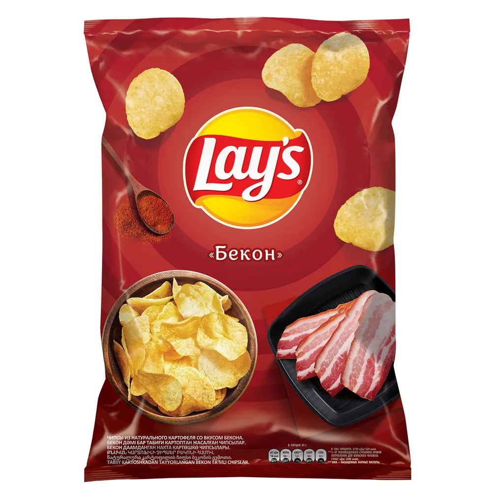 Чипсы Lay's картофельные, бекон, 95 г