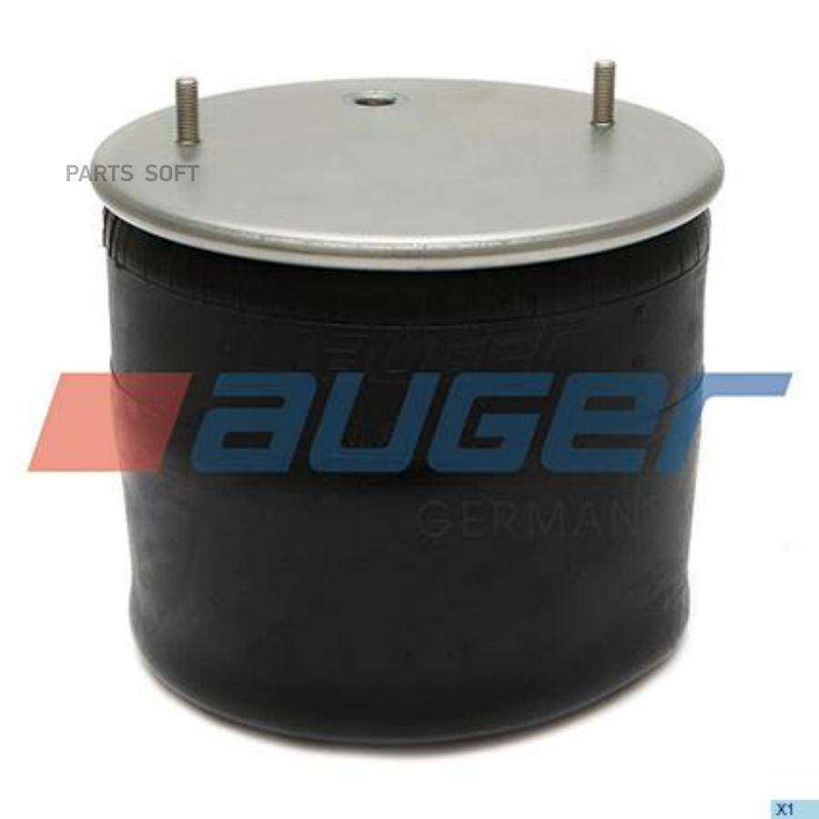 

AUGAU344881-KP_пневмоподушка со стак.!+плита,2шп.M12смещ.25. 1отв.штуц.M22.Порш. стальн.8о