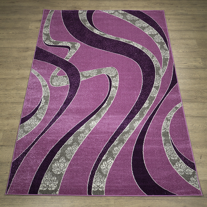 фото Ковёр kitroom фиеста 200х400 прямоугольный фиолетовый, бежевый 35301