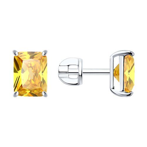 

Серьги пусеты из серебра TEO MAORI 894026861, фианит, 894026861