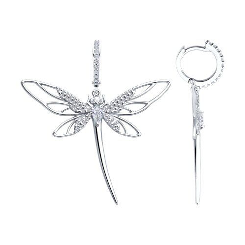 

Серьги подвески из серебра TEO MAORI 894026870, фианит, 894026870