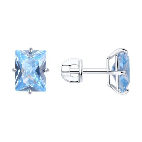 

Серьги пусеты из серебра TEO MAORI 894026877, фианит, 894026877