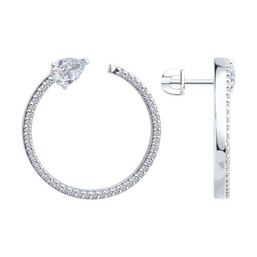 

Серьги из серебра TEO MAORI 894026878, фианит, 894026878