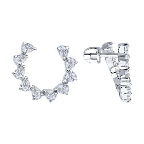 

Серьги из серебра TEO MAORI 894026879, фианит, 894026879