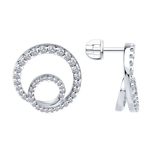 

Серьги из серебра TEO MAORI 894026885, фианит, 894026885
