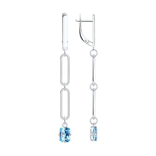

Серьги подвески из серебра TEO MAORI 894026900, фианит, 894026900