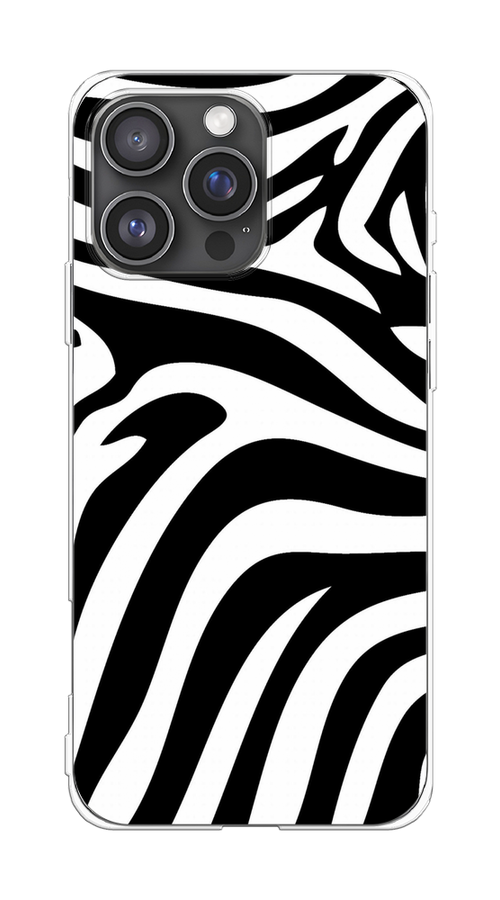 

Чехол на Apple iPhone 16 Pro Max "Полоски зебры", Черный;белый;бежевый, 16350-1