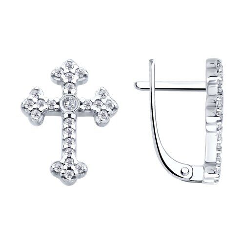 

Серьги из серебра TEO MAORI 894026994, фианит, 894026994