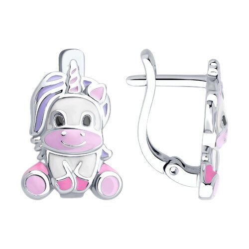 

Серьги из серебра TEO MAORI 894027022, эмаль, 894027022