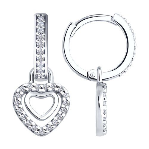 

Серьги подвески из серебра TEO MAORI 894027023, фианит, 894027023