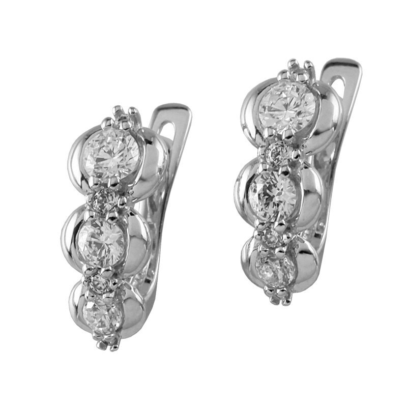 

Серьги из серебра TEO MAORI 83107-3, фианит, 83107-3