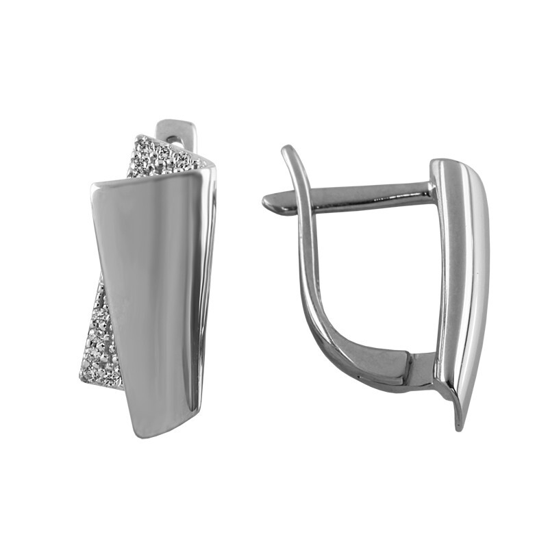 

Серьги из серебра TEO MAORI 84728-3, фианит, 84728-3