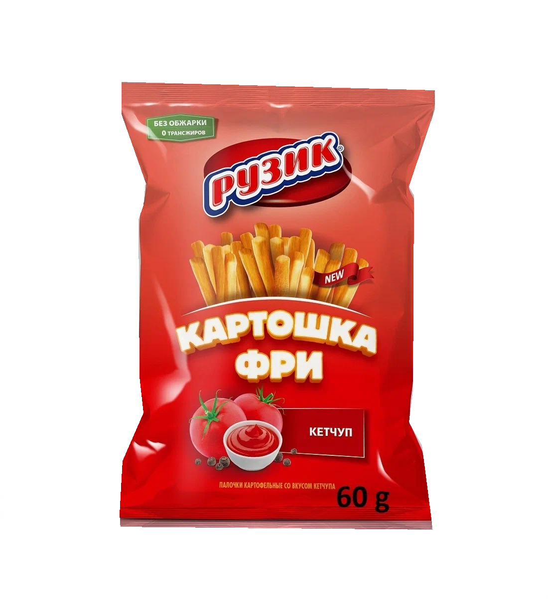 

Чипсы картошка фри Рузик со вкусом кетчупа, 60 г