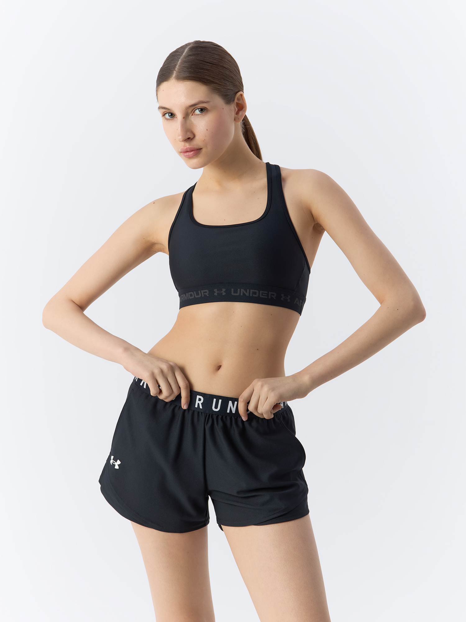 

Топ женский Under Armour 1361034 черный XL, Crossback Mid Bra