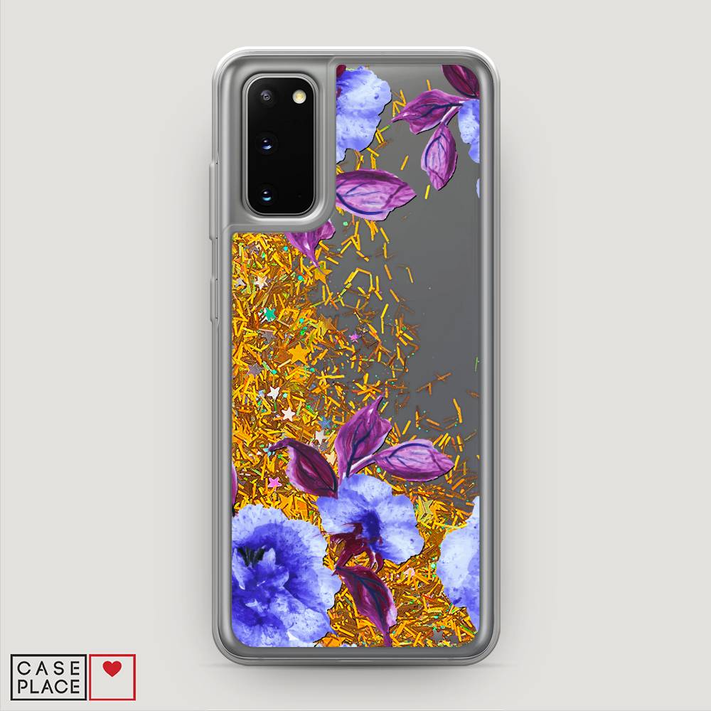 

Жидкий чехол с блестками "Цветочная фантазия 5" на Samsung Galaxy S20, 29290-1