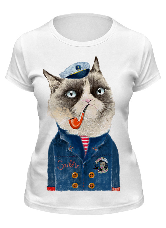 

Футболка женская Printio Kitty белая L, Белый, Kitty