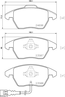 

Комплект тормозных колодок Brembo P85146