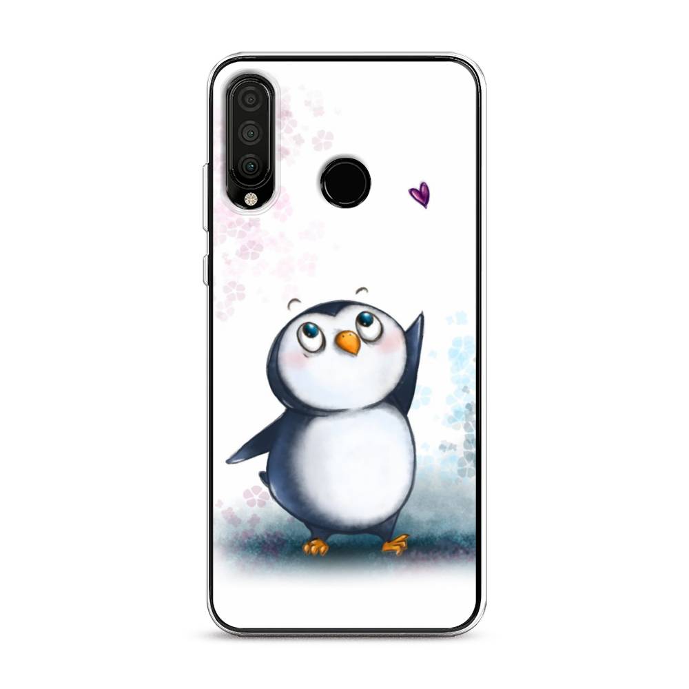 

Чехол Awog на Honor 20 Lite 2020 "Пингвин и сердечко", Белый, 611250-1