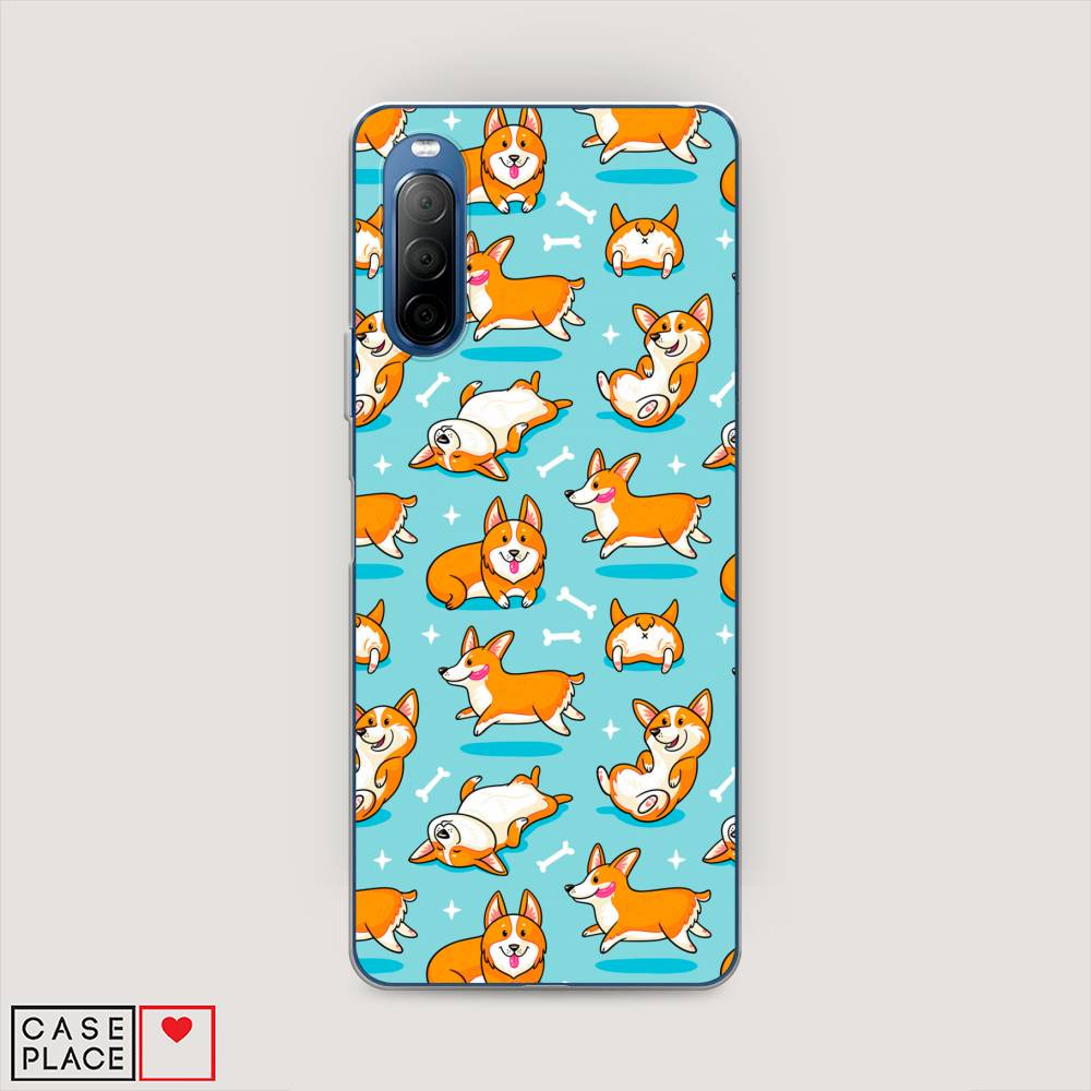 

Чехол Awog на Sony Xperia 10 II "Веселые корги", Разноцветный, 54650-2